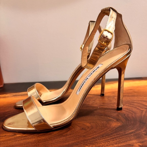Manolo Blahnik ‘Chaos’ Ankle Strap Sandals Size 38.5 (US 7.5-8) - Picture 4 of 7